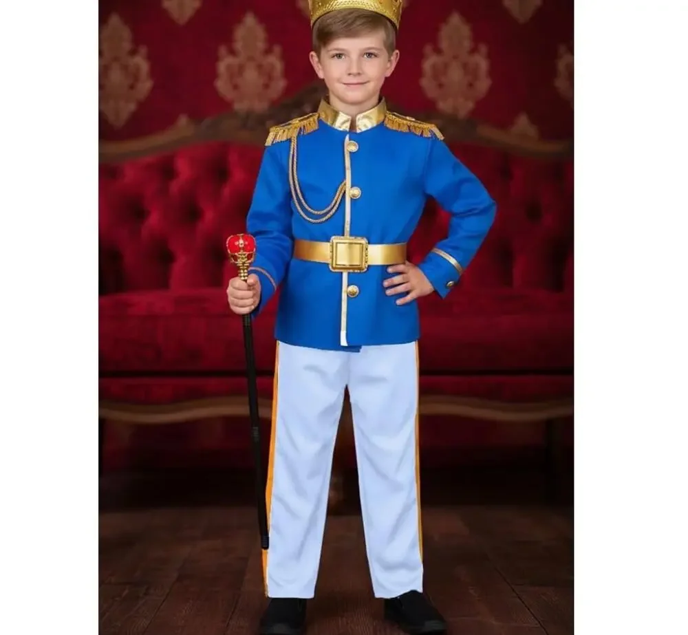 Spooktacular Creation Deluxe Prince Charming Costume Blue Halloween Small 5-7 yr